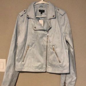 Light Blue Suede Jacket